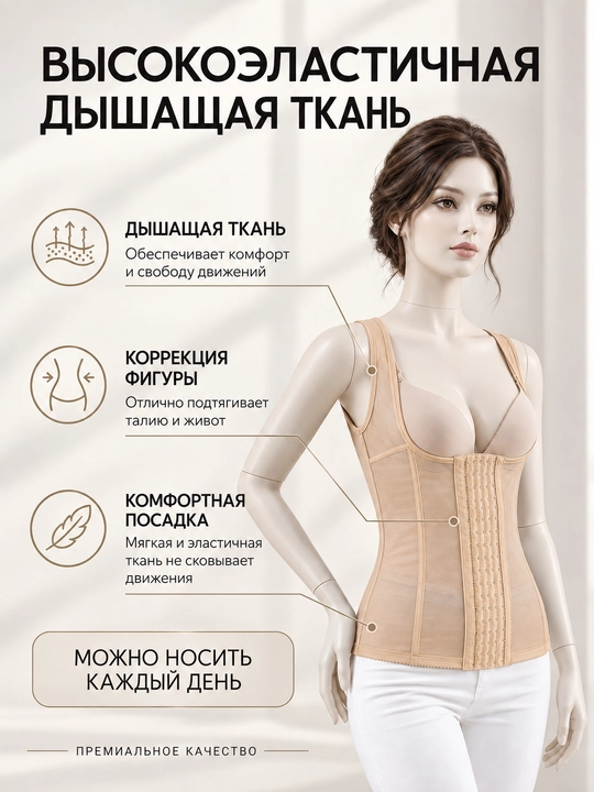 Корректирующее нижнее белье для женщин Pinkly, утягивающий корсет