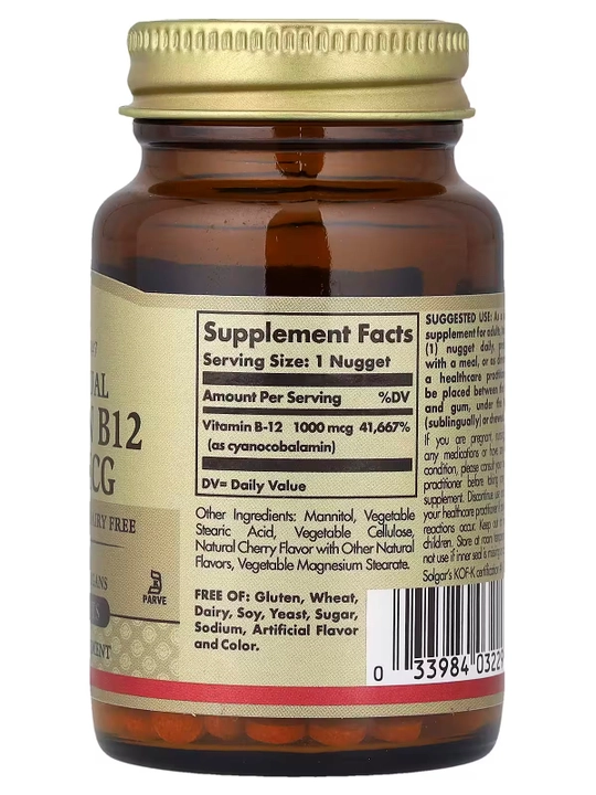 Vitamin B12, Solgar, 1000 mcg, 100 tabletka