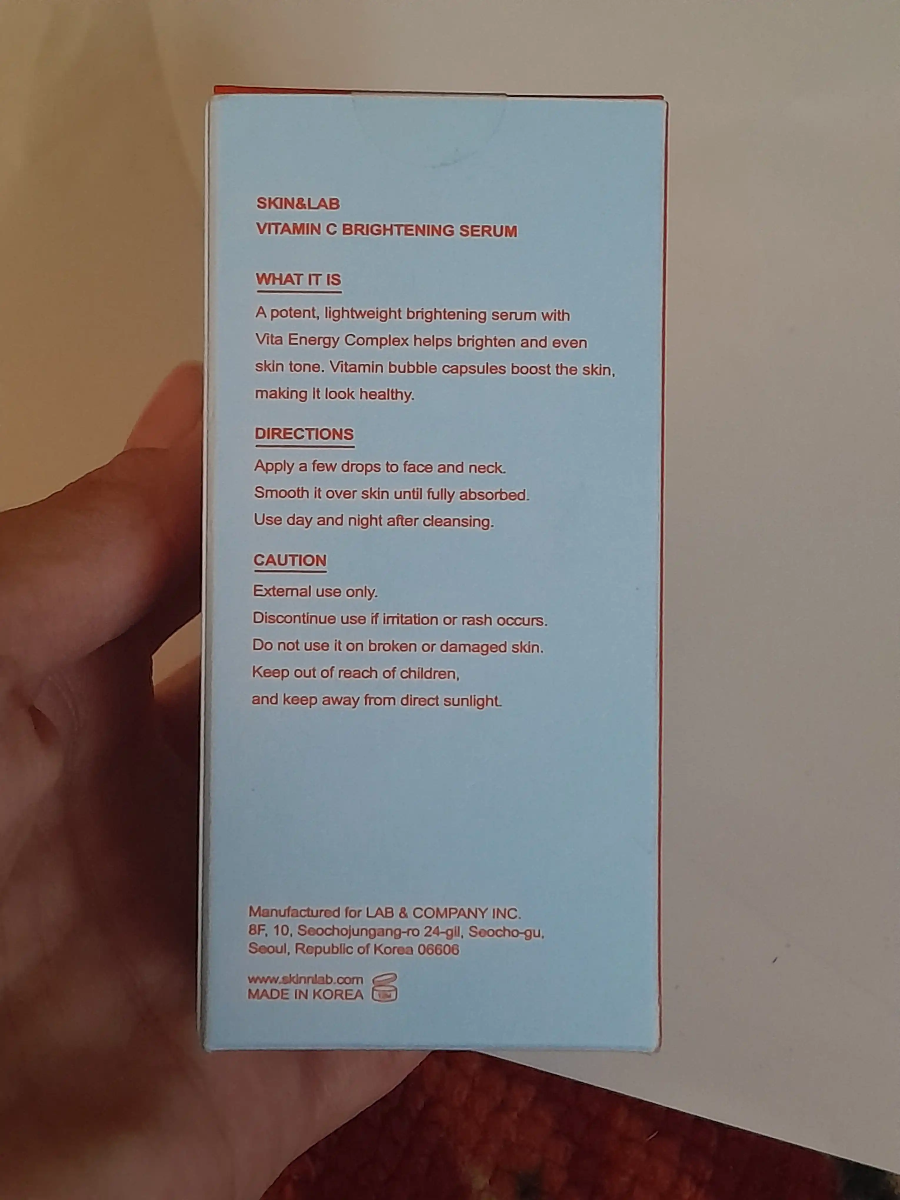 Осветляющая сыворотка с витамином C и пептидами Skin&Lab Vitamin C Brightening Serum