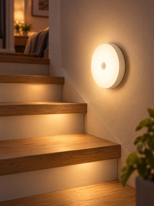 Harakat sensorli LED tungi chiroq, Type-C, 6 Vt, 500 mA/soat quvvatga ega, akkumulyatorli