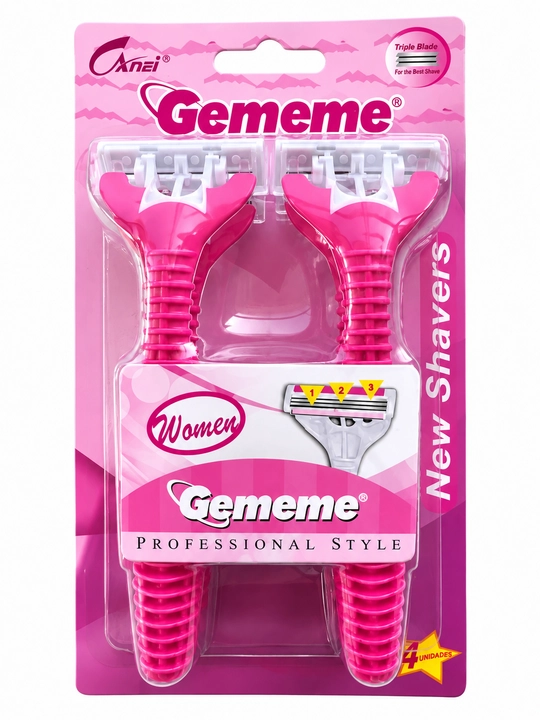 Одноразовая бритва Gememe, с 3 лезвиями, 4 штуки, для женщин