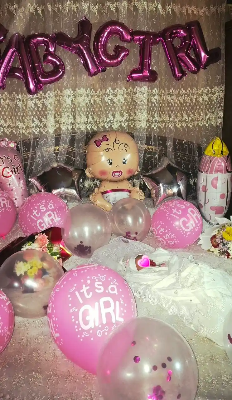 Набор воздушных шаров Baby Boy и Baby Girl