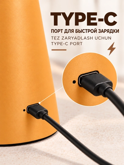 Uy va ish stoli uchun USB bilan jihozlangan LED stol chirog‘i