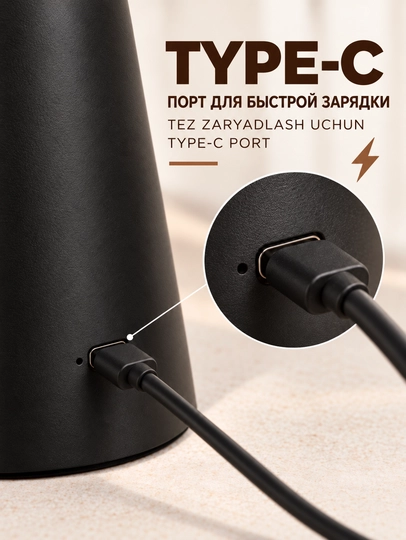 Uy va ish stoli uchun USB bilan jihozlangan LED stol chirog‘i