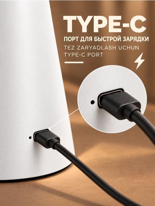 Uy va ish stoli uchun USB bilan jihozlangan LED stol chirog‘i