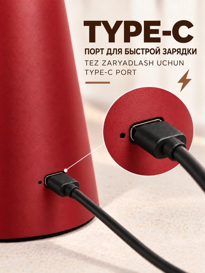 Uy va ish stoli uchun USB bilan jihozlangan LED stol chirog‘i