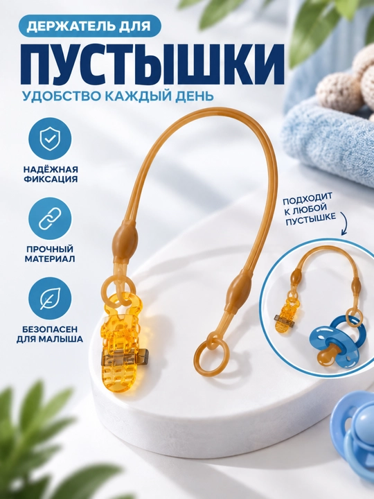 GET ABC BABY — держатель для пустышки с клипсой - 