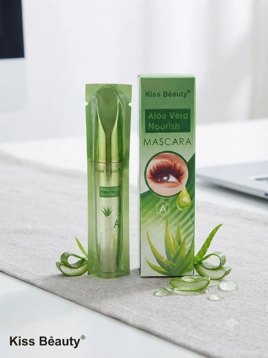 Kiprik uchun tush Kiss Beauty Aloe Vera Nourish, qora, hajmni oshiruvchi va uzaytiruvchi