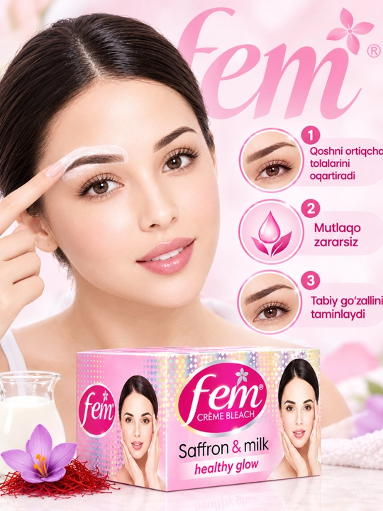 FEM qoshlar uchun, jolen, oqartiruvchi, qoshlarni ortiqcha tolasini oqartiruvchi, 40 gr - 