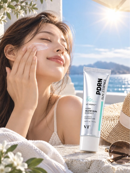 VT PDRN Glow Sun Essence SPF50+ PA++++ — сияющая солнцезащитная эссенция - 