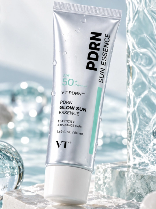 VT PDRN Glow Sun Essence SPF50+ PA++++ — сияющая солнцезащитная эссенция