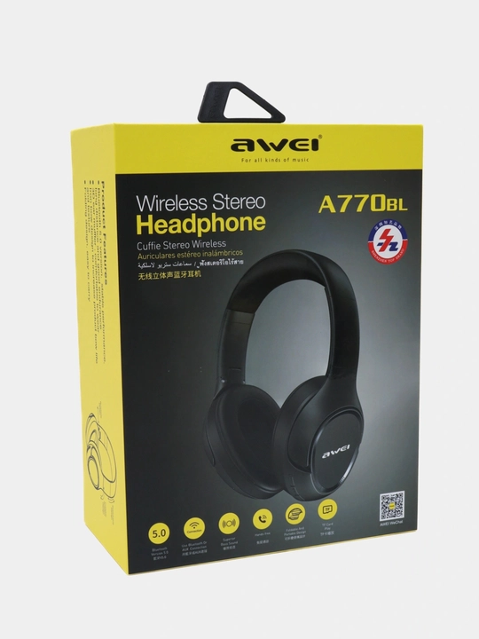 Simsiz quloqchinlar Awei A770BL, Bluetooth 5.0, buklanadigan, TF-karta va AUX