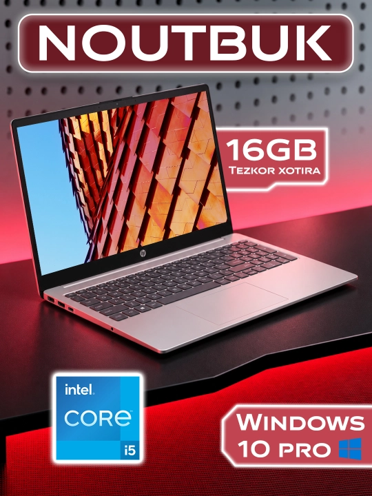 Noutbuk HP 15-fd0213ci, Intel Core 5-120U, DDR4 16ГБ, 512ГБ SSD, 15.6" FHD, Windows 11 - 