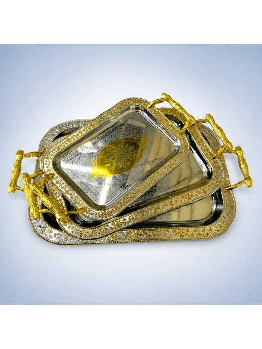 Patnis toʻplami 3 dona, metall tilla tutqichli - 