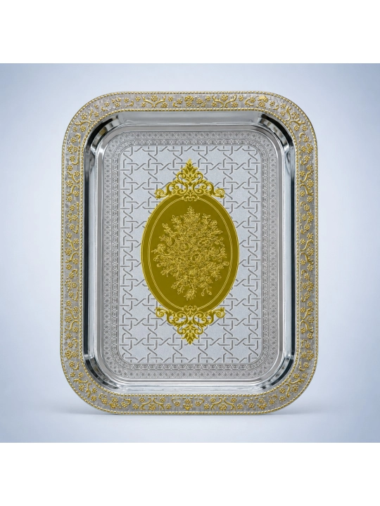 Metall patnis tilla gullar naqshli - 