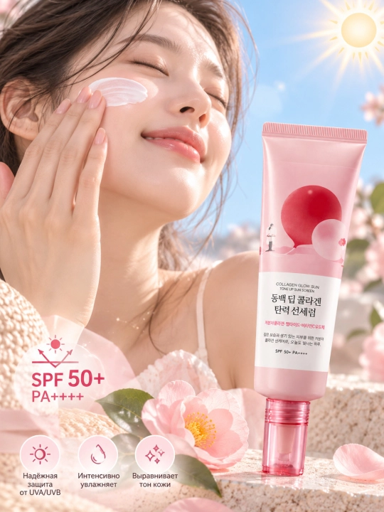 Round Lab Kameliya Kollagenli Teri Mustahkamlovchi SPF50+ - 