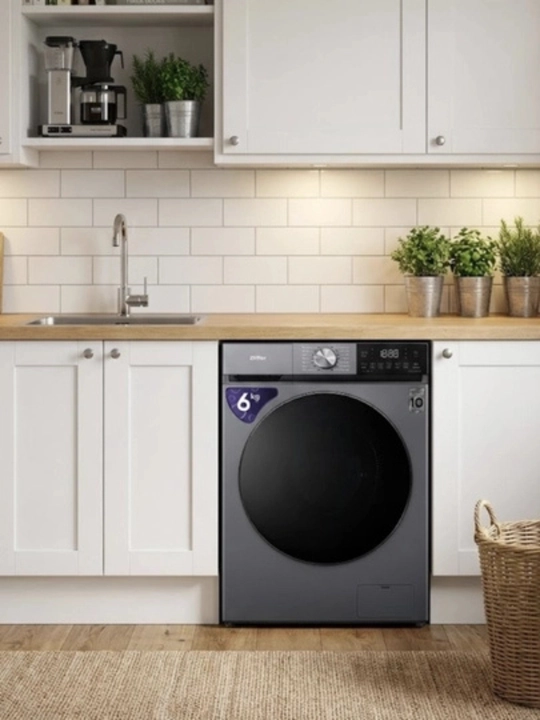 Ziffler BWMC-6J2W kir yuvish mashinasi 6 kg, BLDC Inverter, Steam Wash, 1200 ayl/min