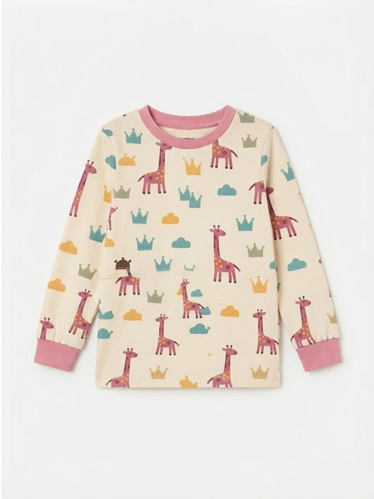 Pijama, qizlar uchun uy kostyumi, o'lchami 92 - 122, paxtadan - 