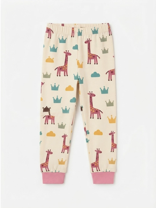 Pijama, qizlar uchun uy kostyumi, o'lchami 92 - 122, paxtadan