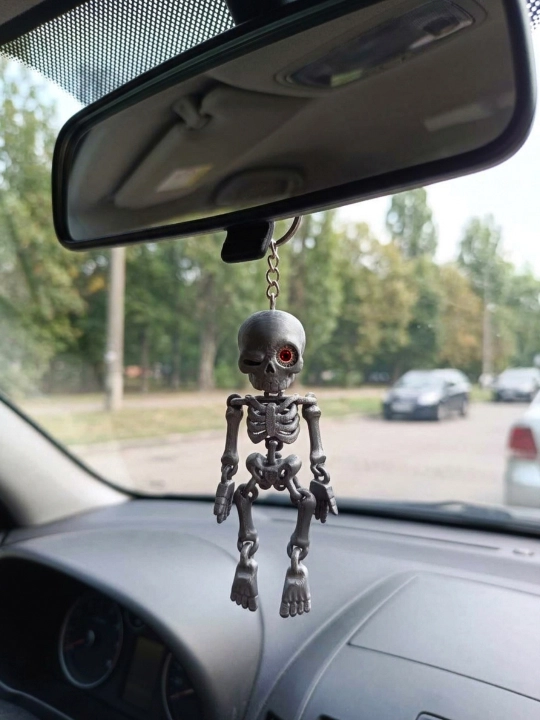 Брелок антистресс 3D Скелет подвижный, подвеска в машину