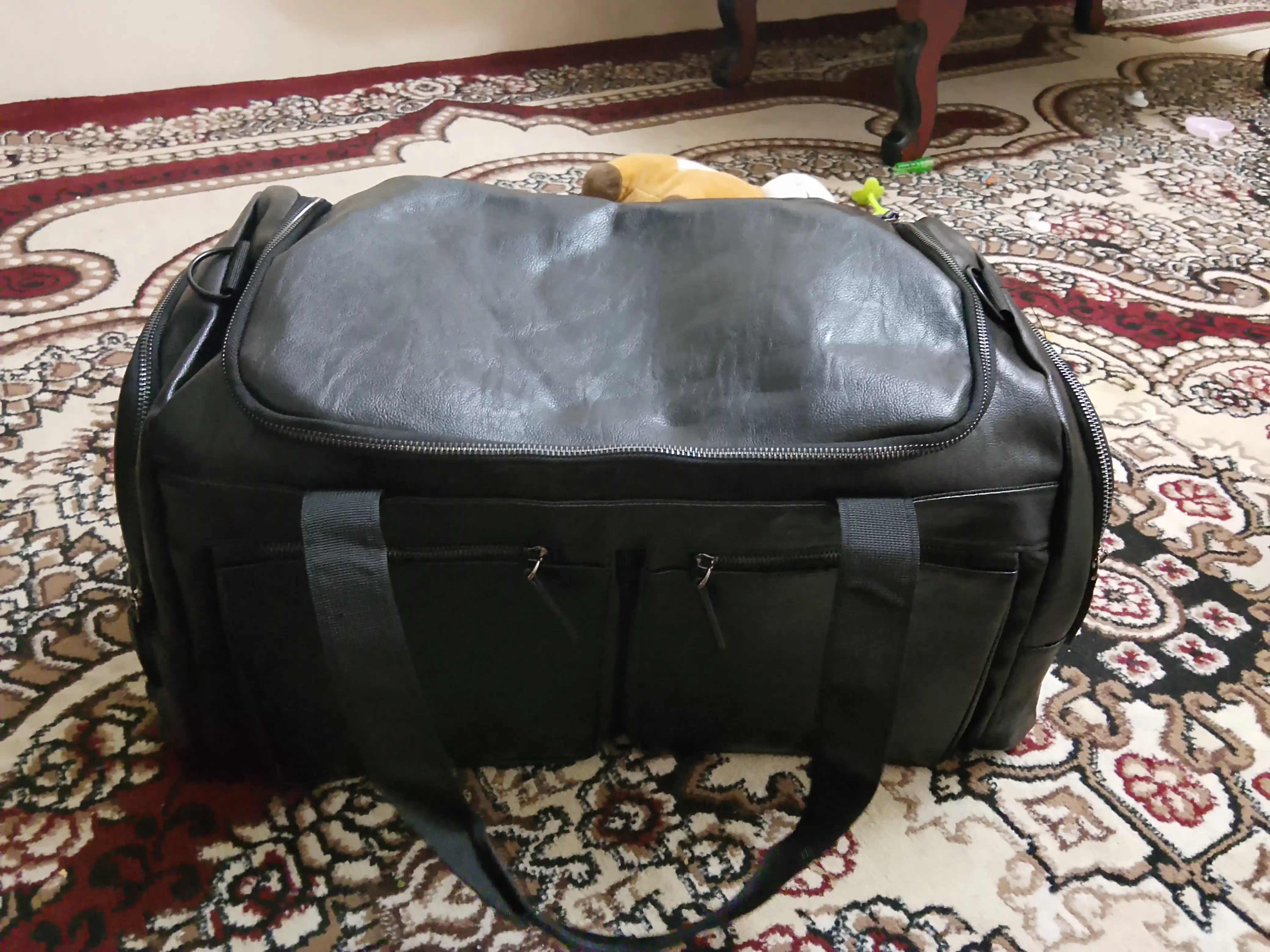 Sport sumkasi, sayohat uchun, charm, erkaklar va ayollar uchun, universal xromrang