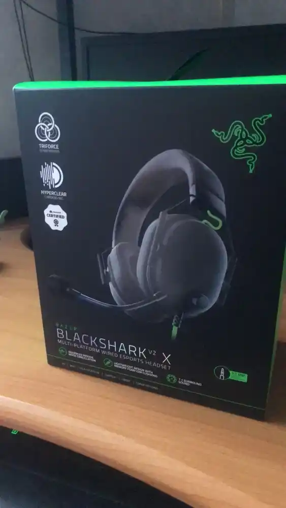 Razer BlackShark V2X o'yin quloqchini, 7.1 surround, mikrofonli