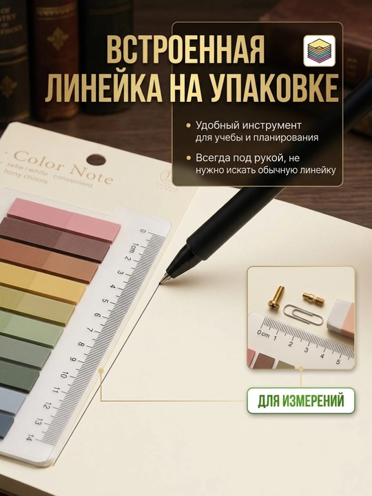 Набор наклеек для заметок, стикеры наклейки и закладка для книг