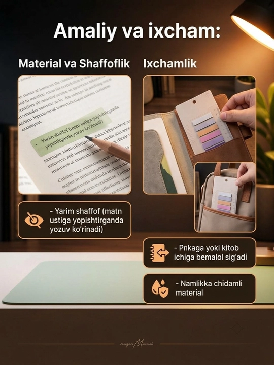 Набор наклеек для заметок, стикеры наклейки и закладка для книг