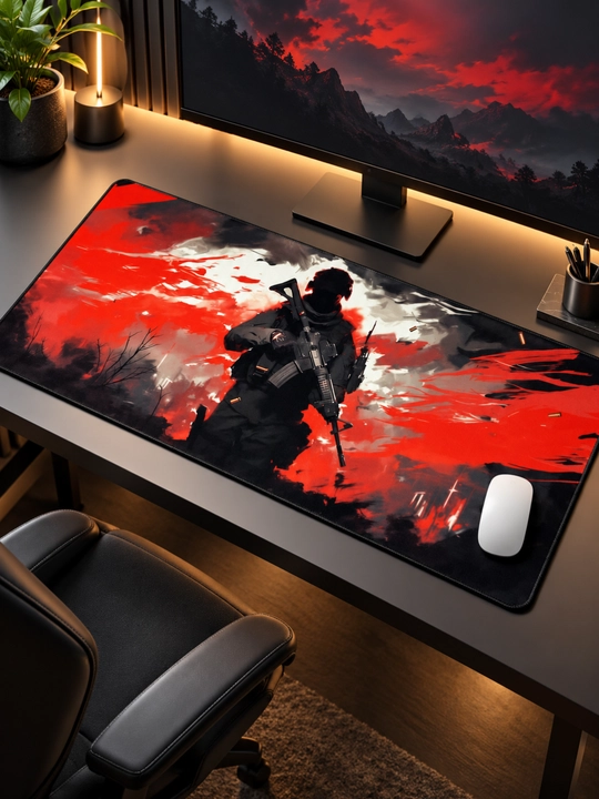 Большой игровой коврик для клавиатуры и мыши с RGB-подсветкой, 90×40 см