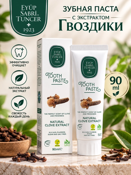 Зубная паста EYÜP SABRİ TUNCER с экстрактом гвоздики, 90 мл - 