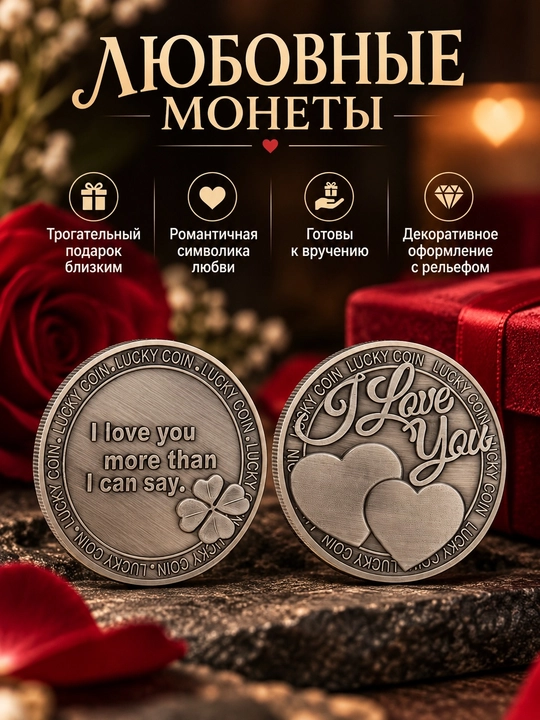 Sevimli inson uchun «I Love You» sovg‘asi — romantik brelok va omad tangachasi - 