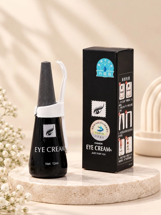 Ulama kipriklar uchun professional suvga chidamli qora yelim, Marie Beauty 12 ml - 
