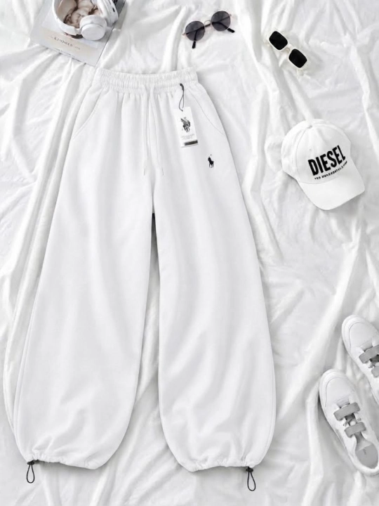 Katta o'lchamli ayollar va erkaklar sport shimi, oversize triko, unisex ishton, 100%paxta - 