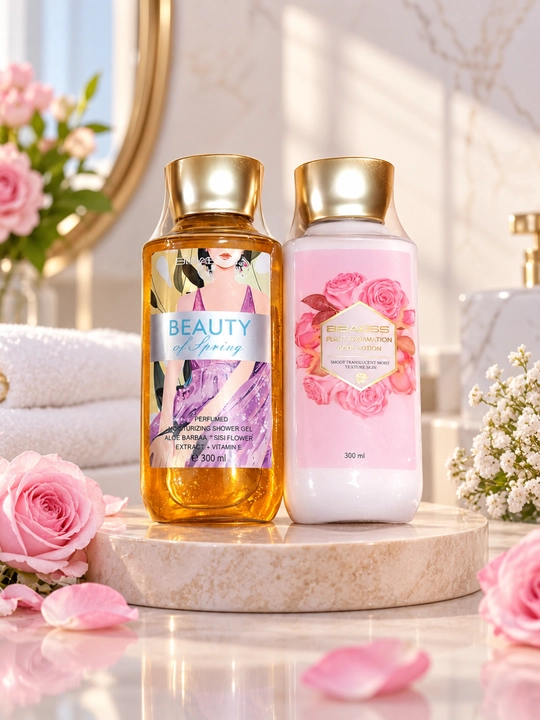 Dush geli va tana losyoni to‘plami 300 ml + 300 ml namlovchi parvarish to‘plami - 