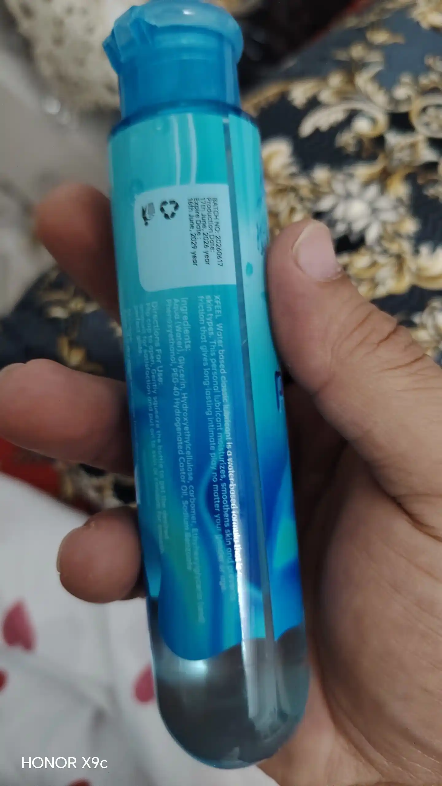 Gel moylash vositasi, mevali, suvga asoslangan, yeyish mumkin, "XFEEL", 80 ml