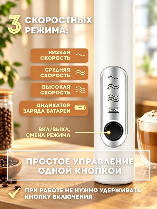 Капучинатор для молока ручной электрический