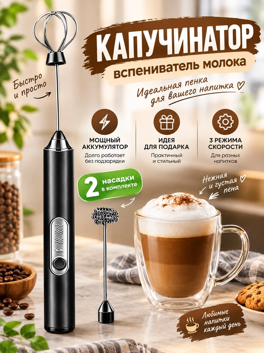 Капучинатор для молока ручной электрический