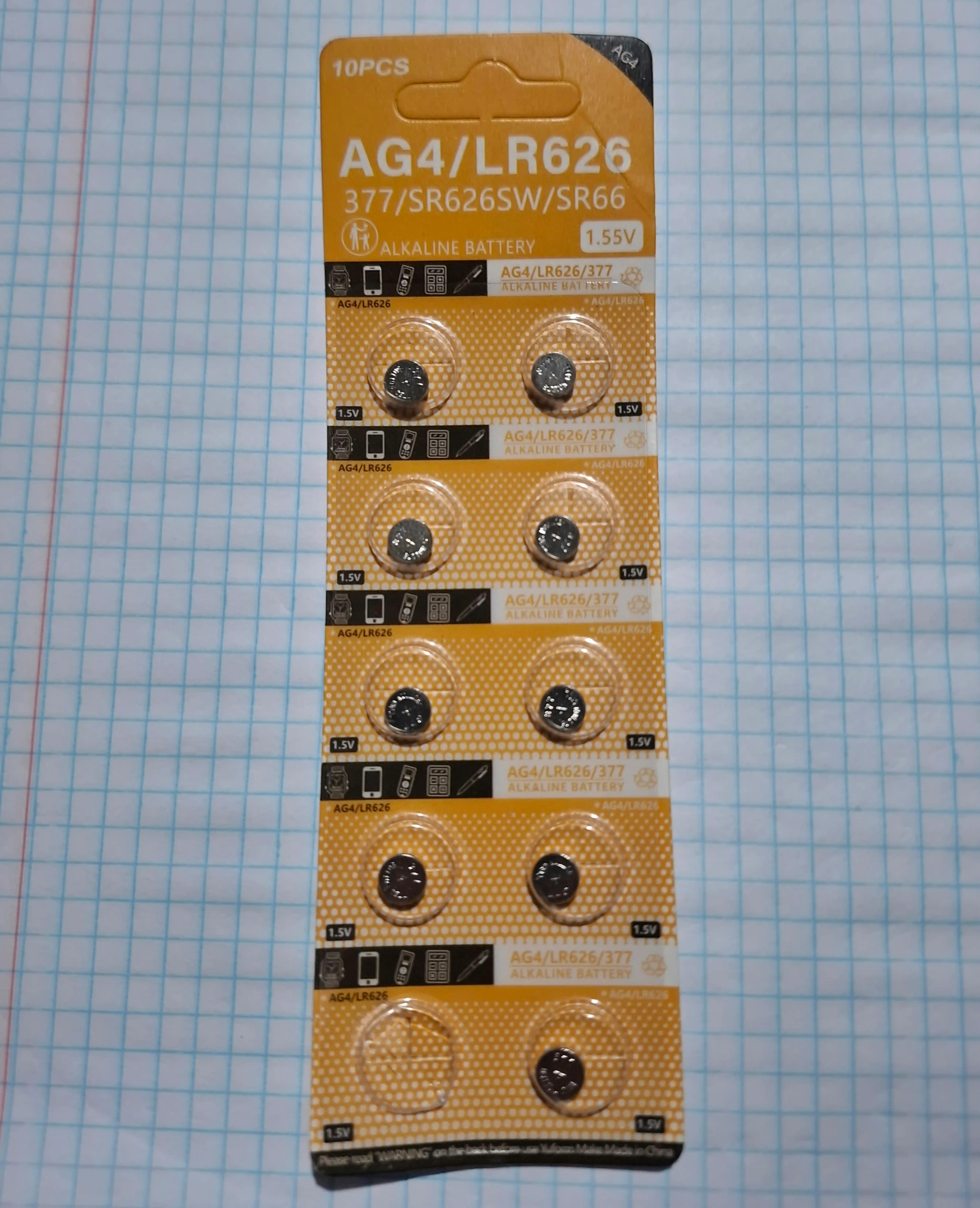 Алкалиновые батарейки дисковые Teknova LR44 AG13, 10 шт