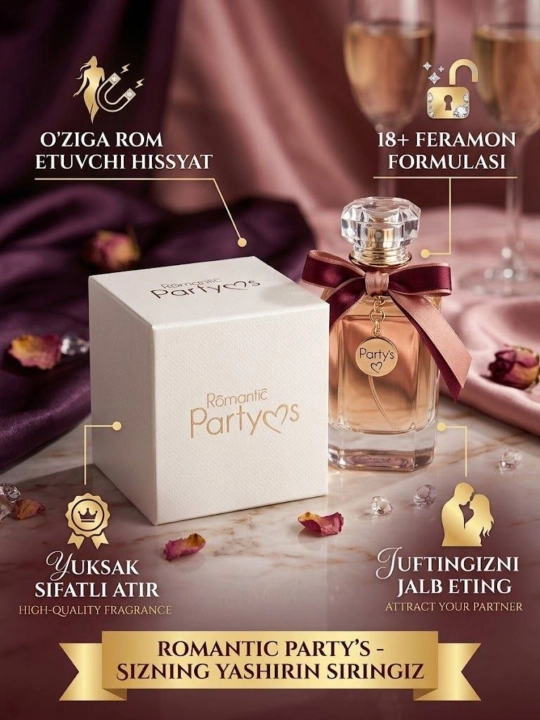 Ayollar uchun intim parfyum "ROMANTIC PARTY" 18+