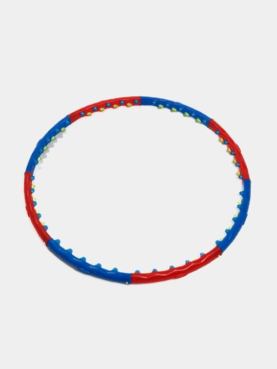 Massajli Hula-Hoop-6003 — magnit elementli, massaj sharchali, yig‘iladigan fitnes halqasi