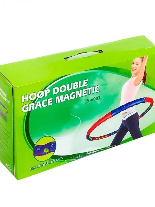 Massajli Hula-Hoop-6003 — magnit elementli, massaj sharchali, yig‘iladigan fitnes halqasi