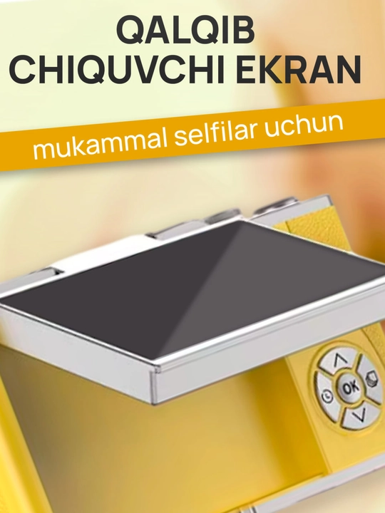Raqamli fotoapparat 4K 48 MP / Buklanadigan ekranli ixcham retro kamera