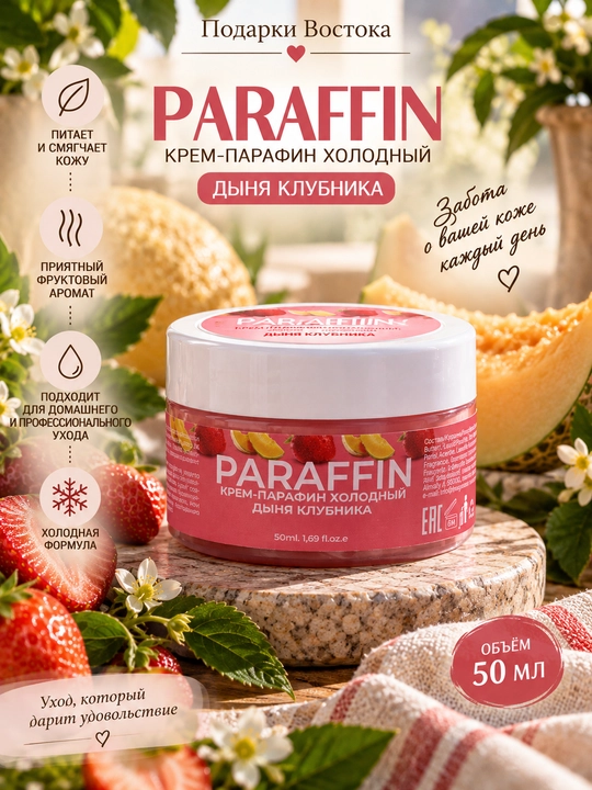Крем-парафин холодный PARAFFIN «Дыня клубника» - 