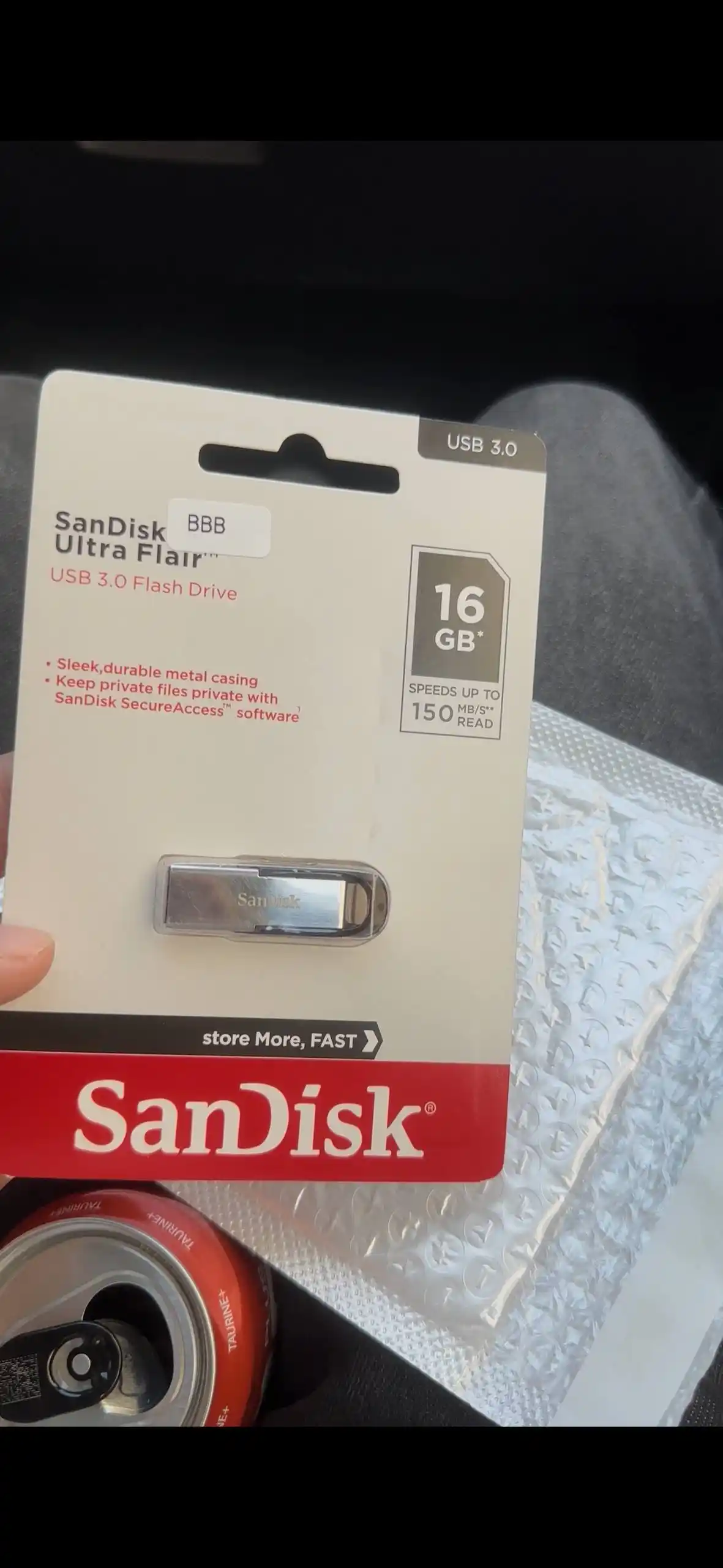 Флешка SanDisk Ultra Fair USB 3.0, 16ГБ/32ГБ/64ГБ/128ГБ