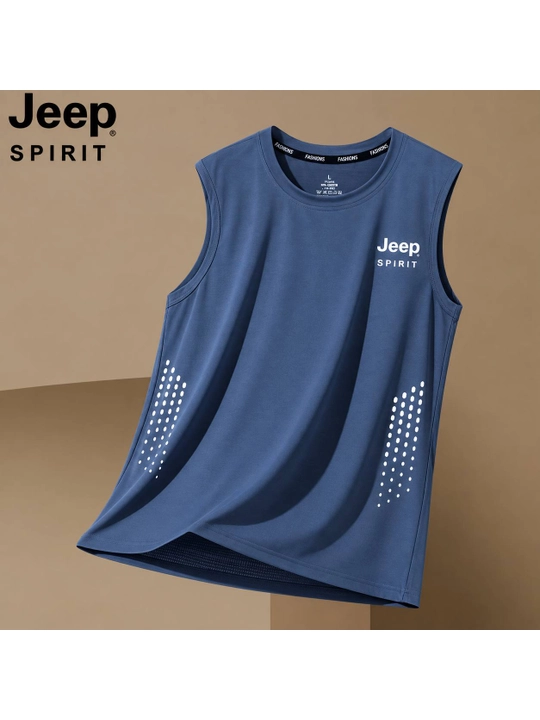 Erkaklar uchun sport maykasi Jeep Spirit — yengsiz, fitness va mashg‘ulotlar uchun - 