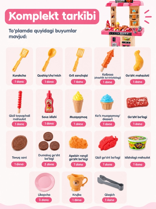 Детская кухня, вода, посуда, игровой кухонный чемодан для девочек