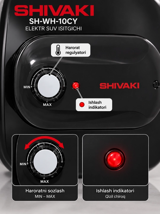 Shivaki SH-WH-10CY 10 l elektr suv isitgichi (Arizton),(Ariston) yoki(Areston)