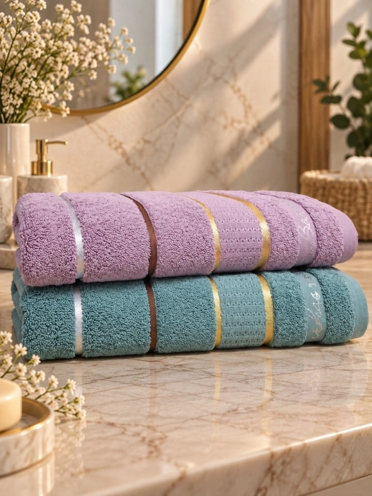 COTTON LIFE Банное Полотенце, 2 шт. 70×140 см, 100% Хлопок