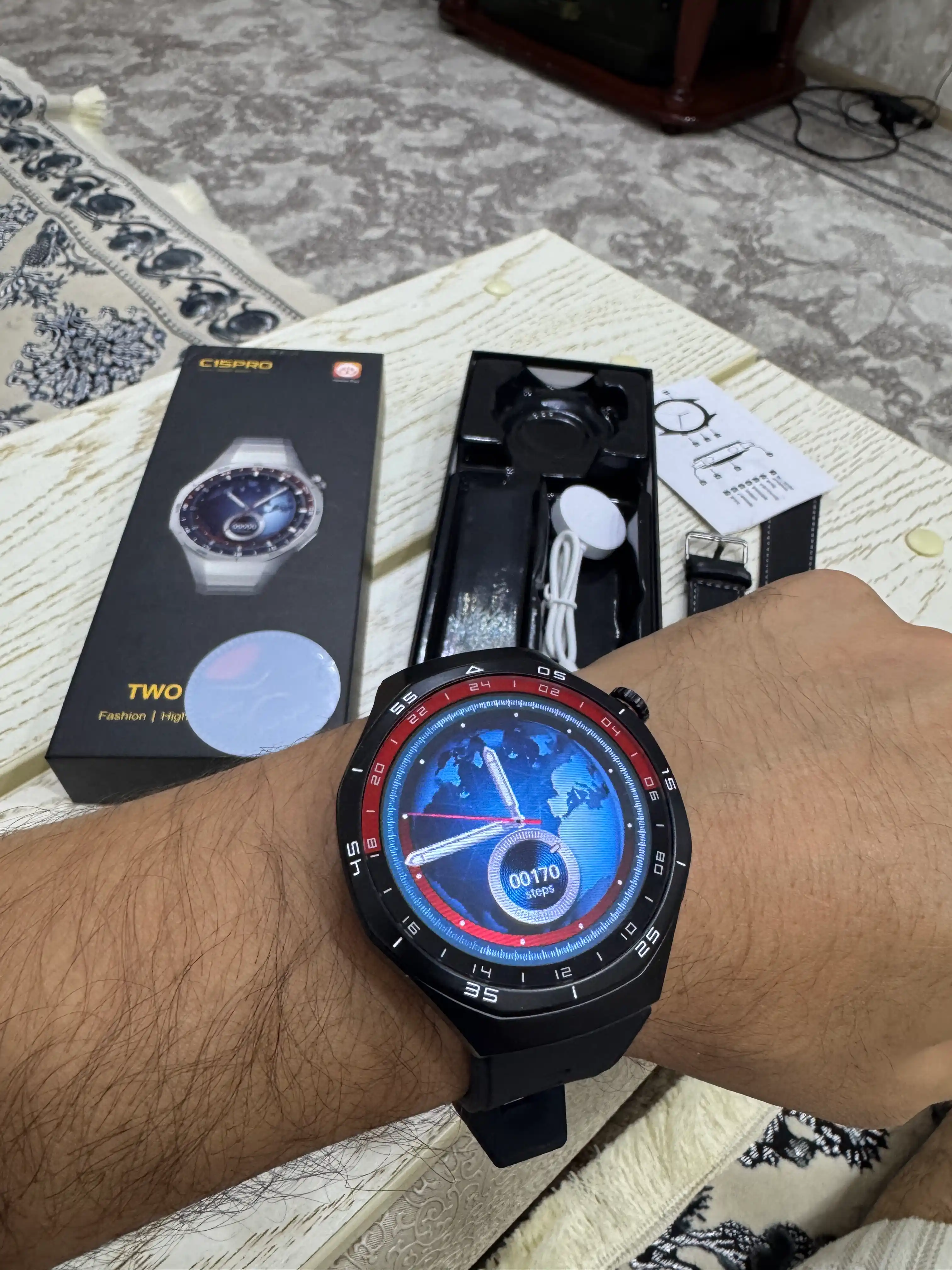 C15 Pro smart soat, Bluetooth qo'ng'iroq, dumaloq ekran, metall korpus, Android/iOS