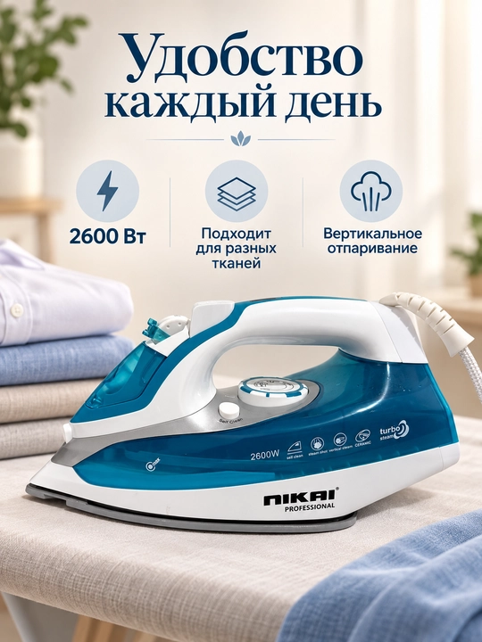 Dazmol keramika ostlik va o'z-o'zini tozalash funksiyali 2600 Vt